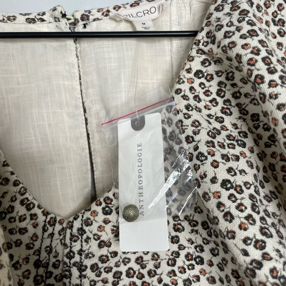 NWT Pilcro By Anthro V-Neck Ruffle Denim Mini Dress - Picture 11 of 12